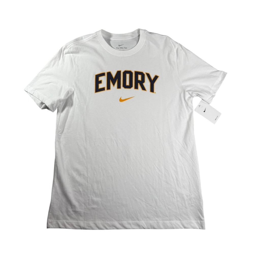 Nike Emory University Dri-FIT Cotton T-Shirt White Large M11843-EMUN-006 NWT